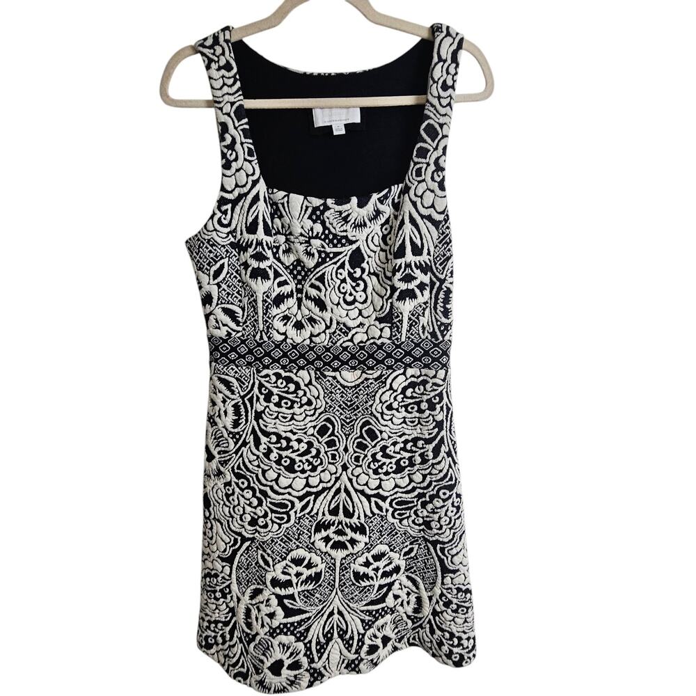 Ett:twa Anthropologie Dress Knee Length Dress Square Neck Dress Floral Dress M